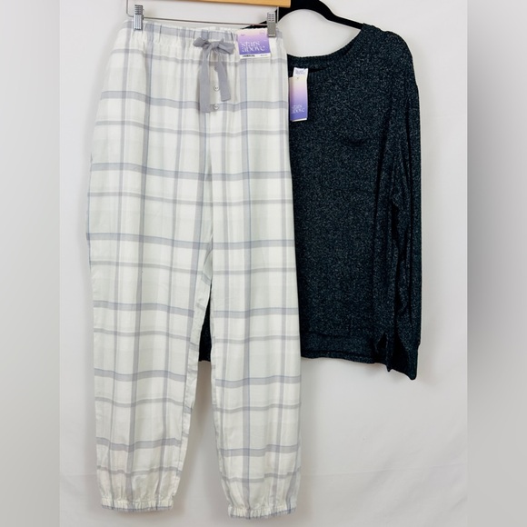 Stars Above Flannel Jogger Pants XXL Plaid Elastic Waist Pockets Drawstr… - Picture 11 of 11